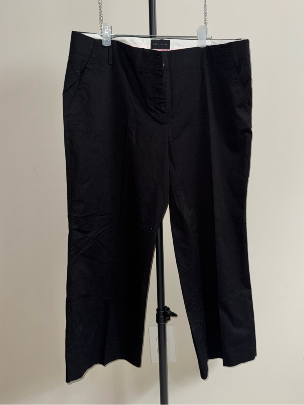 Y2K Black Capri Pants The Limited Cassidy Fit | High Rise Slim Workwear Trousers